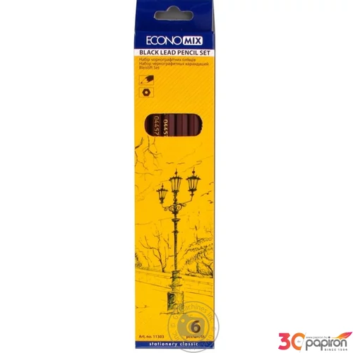 Grafitceruza 6db/cs Economix Bordeaux hatszögletű 6db-os grafitceruza szett Papiron