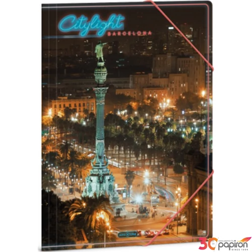 Gumis mappa A4 Ars Una 24' City light-Barcelona (5441) 50214419