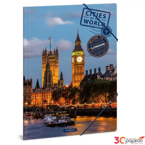 Gumis mappa A4 Ars Una Cities-London (5240) 22 50212361 prémium