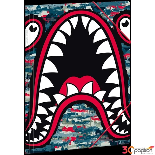 Gumis mappa A4 cápa 20' Ars Una Flying Shark - Ars Una 50210015 prémium, gumis dosszié