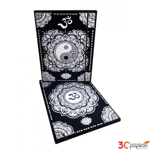 Gumis mappa A4 Colorvelvet MANDALA flokkolt felületű, színezhető 12-es filctoll készlettel CT31