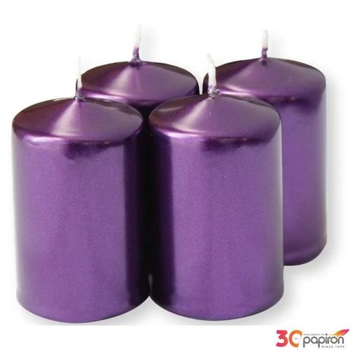Adventi gyertya metál intenzív Lila 4x4x6cm darabos! a termék ára 1db-ra értendő!