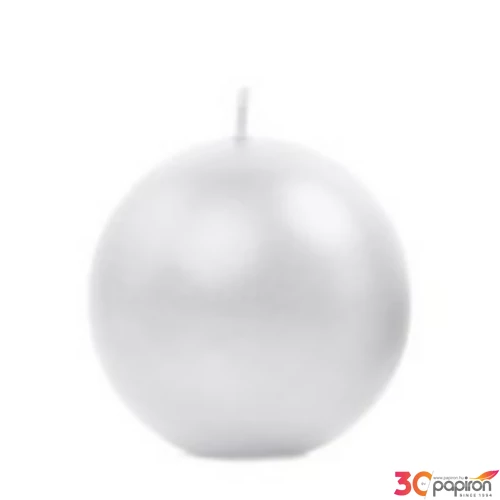 Gyertya, 6cm Gyöngy metál, gömb