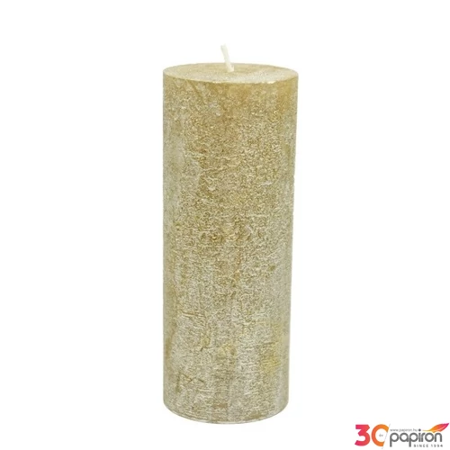 Gyertya henger 7x18cm paraffin arany 