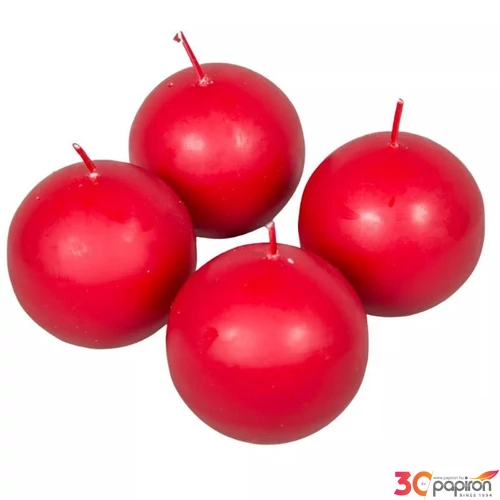 Gyertya paraffin piros gömb alakú 5cm a termék ára 1db-ra értendő!