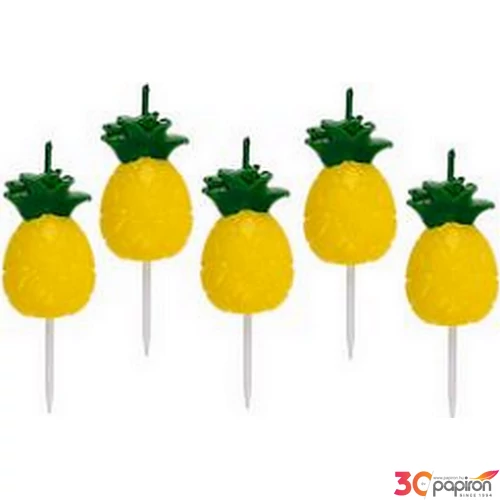 Party gyertya Ananász 5db-os a termék ára 1db-ra értendő!