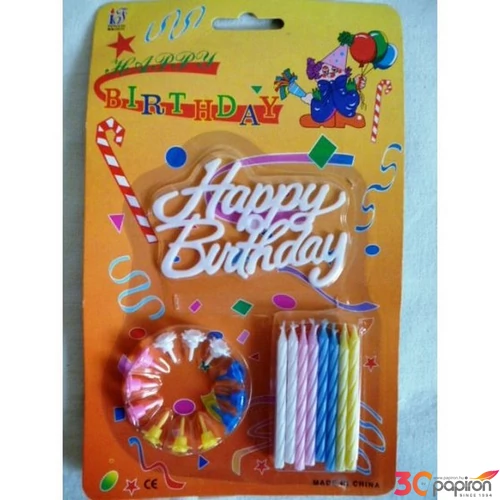 Gyertya tortára szülinapi Happy Birthday felirattal