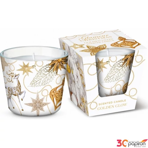 Gyertya üvegben illatos 25' 1 Christmas Time illatos gyertya Bartek candles ÚJ ILLATTAL 115 G