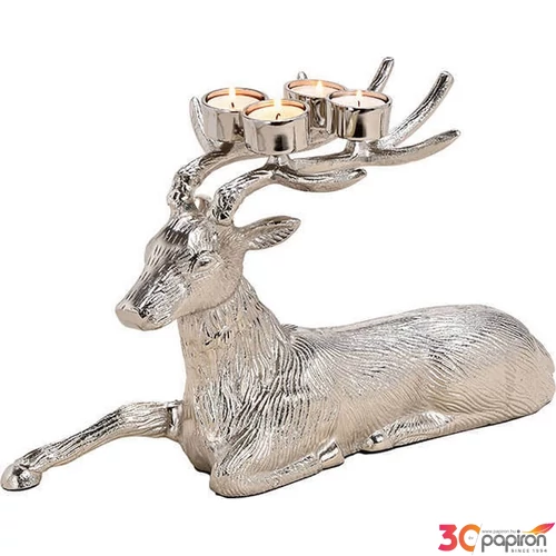 Gyertyatartó adventi szarva 20 Fém 46x28x20cm 4db mécsestartóval exkluzív különleges termék