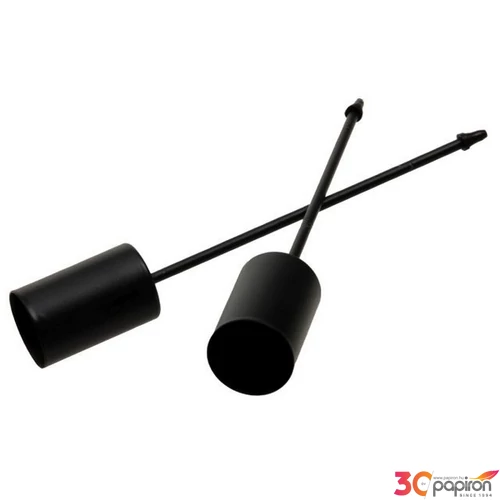 Gyertyatartó betűzős fekete 2,5 cm/12 cm 4db/csomag 