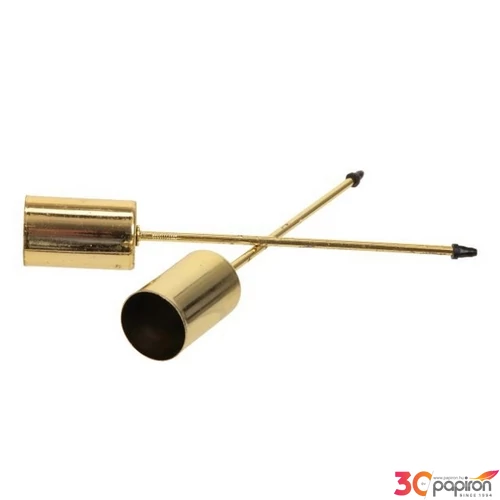 Gyertyatartó betűzős arany 2,5 cm/12 cm 4db/csomag 
