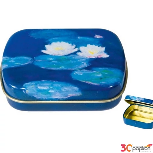 Fémdoboz 6,3x1,8x5,2cm Monet: Water Lilies 