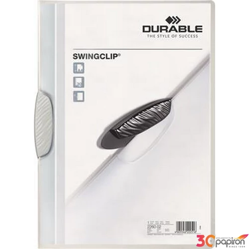 Gyorsfűző klipes A4 Durable fehér DB226002