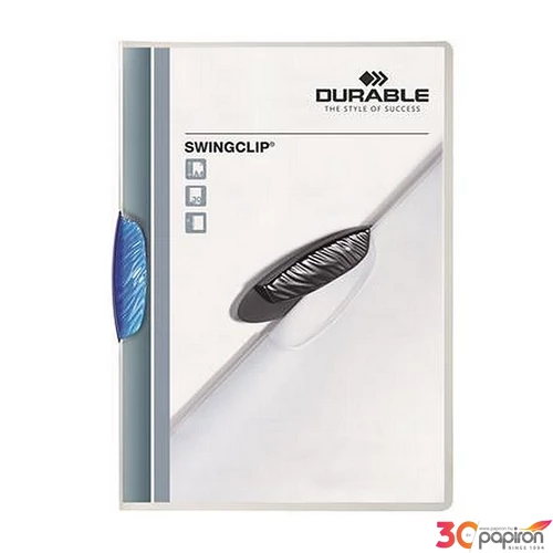 Gyorsfűző klipes A4 DURABLE Swingclip 30 kék