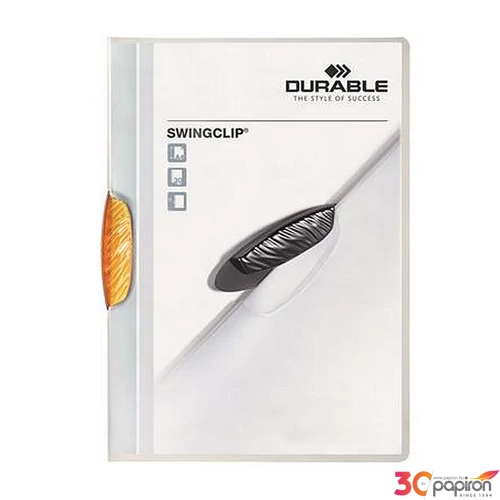 Gyorsfűző klipes A4 DURABLE Swingclip 30 narancs