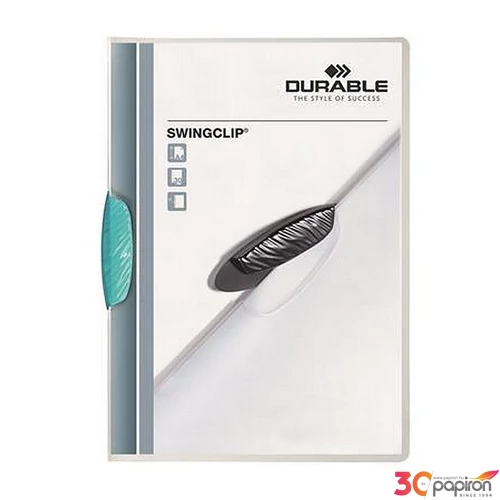 Gyorsfűző klipes A4 DURABLE Swingclip 30 világoskék