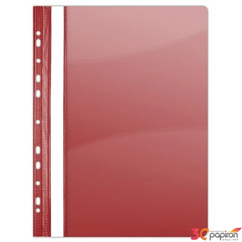 Gyorsfűző lefűzhető PVC Donau A4 Piros 10db/csomag D1704P