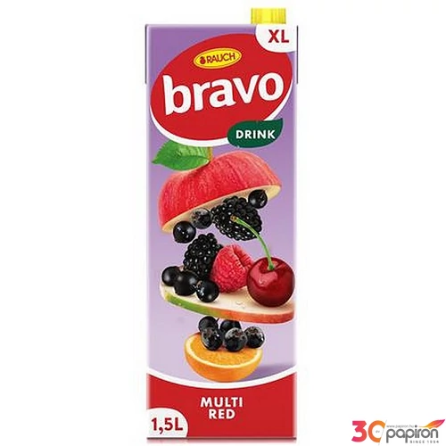 Gyümölcsital 12% 1,5 RAUCH Bravo piros multivitamin