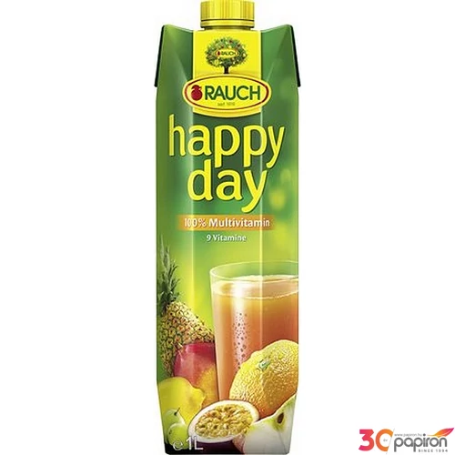 Gyümölcslé 100% Rauch 1l Happy day multivitamin KHI152