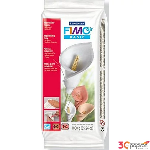 Gyurma 1000 g Fimo Air levegőre száradó Basic fehér FM81010