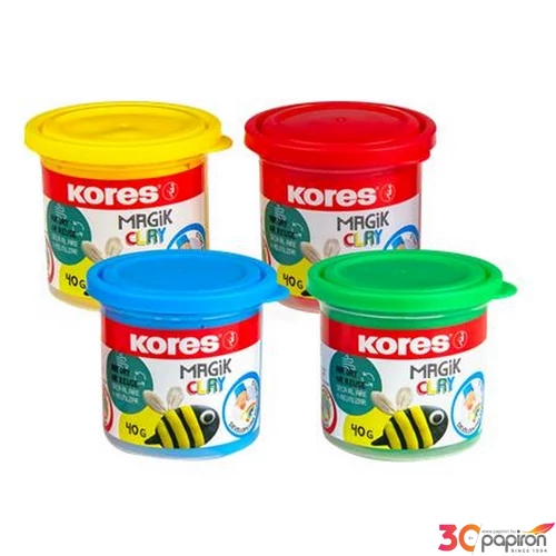 Gyurma 160g Kores Levegőre Száradó, 4 Szín, Magic Clay