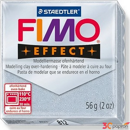 Gyurma 56 g Fimo égethető Effect csillámos ezüst FM8020812