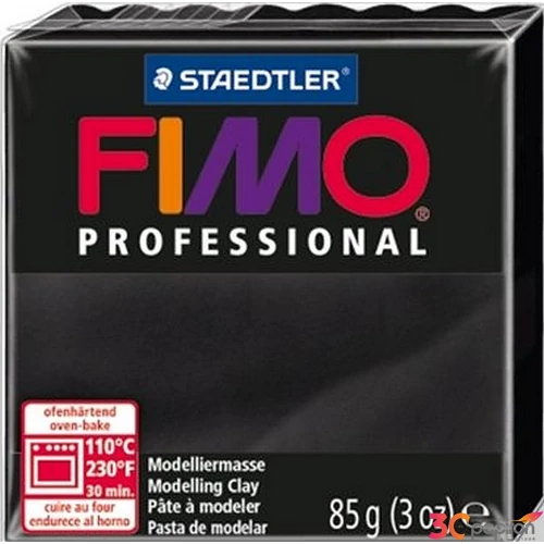 Gyurma 85 g Fimo égethető Professional fekete FM80049