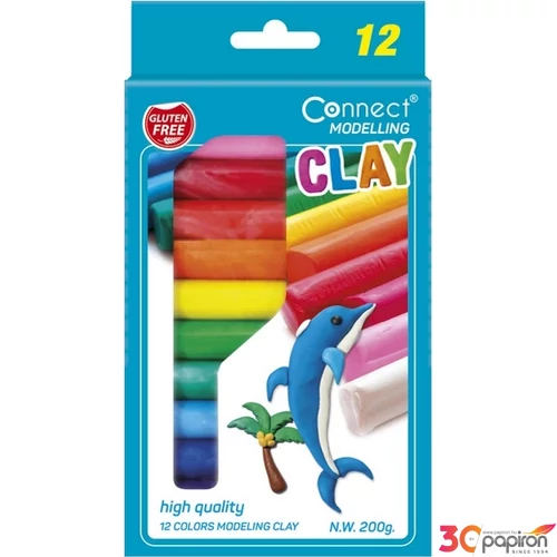 Gyurma Connect színes 200g, 12 szín 
