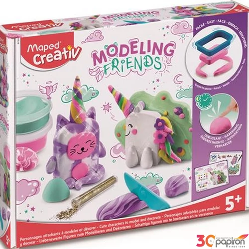 Gyurma készlet Maped levegőre száradó, MAPED CREATIV, Modelin Friends Magical, mágikus