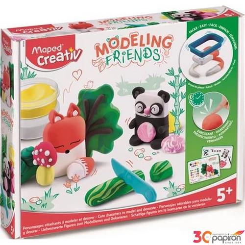 Gyurma készlet Maped levegőre száradó, MAPED CREATIV, Modelin Friends Cute cukiság