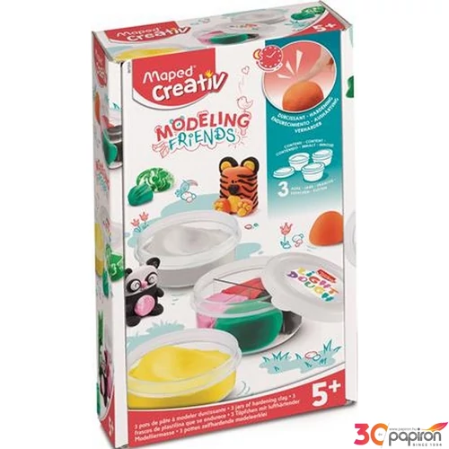 Gyurma készlet Maped levegőre száradó, MAPED CREATIV, Modelin Friends