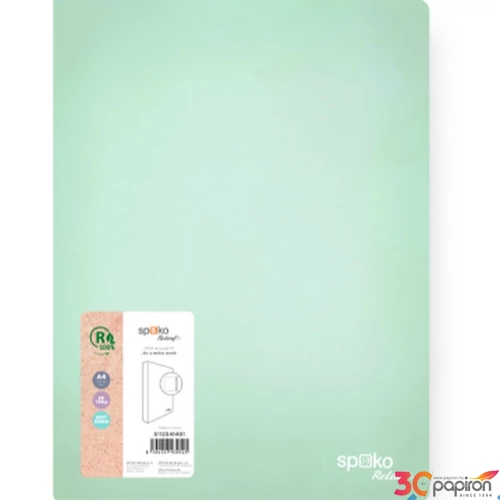 Gyűrűskönyv 4 gyűrűs 35mm PP SoftTouch menta zöld