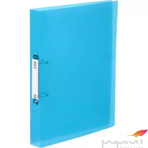 Gyűrűskönyv A4 2gy. 40mm, maxi, PP, cserélhető címke Viquel Propyglass, kék