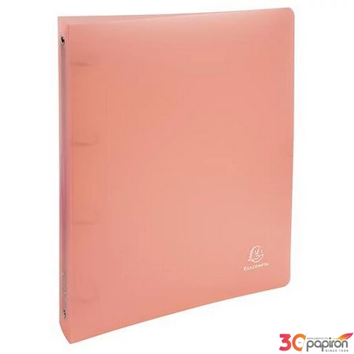 Gyűrűskönyv A4 4 gyűrű, 40 mm, PP, EXACOMPTA pasztell korall