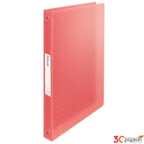 Gyűrűskönyv Esselte 4 gyűrűs, 25mm A4 PP Colour Breeze korall