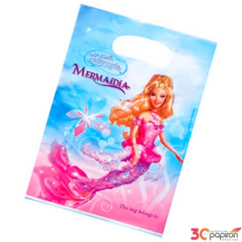 Party tasak 16x23cm Barbie Hableány (Sellő Kaland) 6db/csomag
