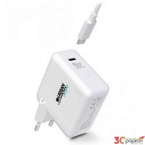 Hálózati töltő 1xUSB-C (65W) USB-C–USB-C kábel URBAN FACTORY
