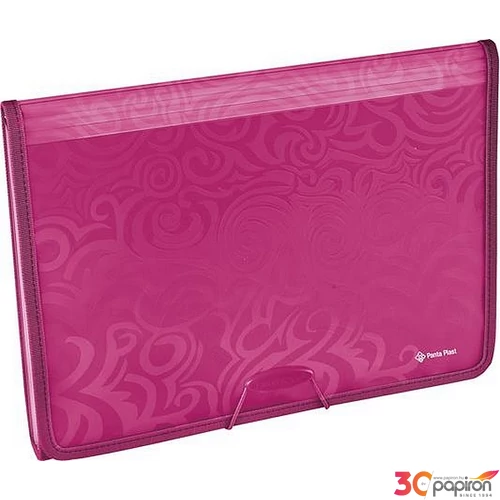 Harmonika mappa A4 Panta Plast TaiChi 6rekeszes PP műanyag gumis málna PANTA PLAST 0410-0077-26