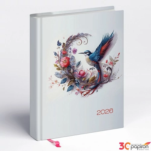 Határidőnapló 2026 Hölgyeknek 5421-65 Librobello kolibri napi kalendár Realsystem 2026 kollekció!