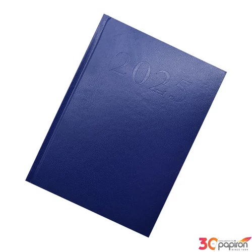 Határidőnapló A/5 2025 napi agenda Standard kék fehérlapokkal Bluering