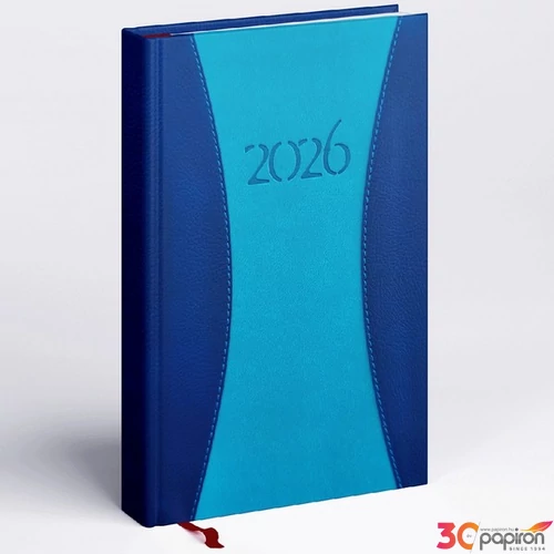 Határidőnapló A/5 2026 napi 9322-74 PRÉMIUM kék Realsystem 2026 kollekció!