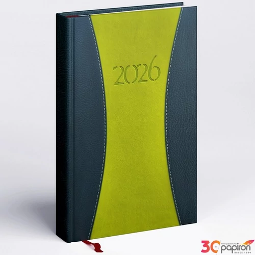 Határidőnapló A/5 2026 napi 9322-78 PRÉMIUM zöld Realsystem 2026 kollekció!