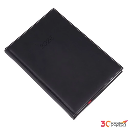 Határidőnapló B/5 2026 napi 5622-11 BOLERO fekete Realsystem 2026 kollekció!