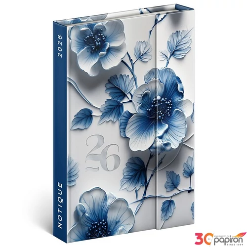 Határidőnapló B/6 2026 Mágneses Poppies 11×16 cm Realsystem 2026 kollekció!