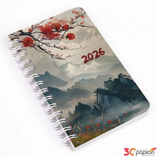 Határidőnapló mini 2026 heti 8811-51 spirálos SP3 minijapán Realsystem 2026 kollekció!
