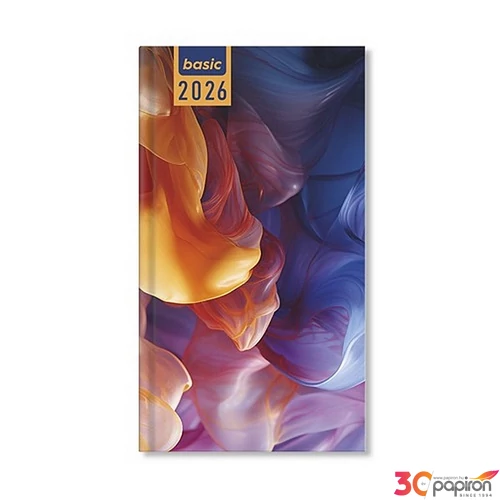 Határidőnapló Period 2026 Basic Zsebnaptár álló Galaxy papír P4114-4551