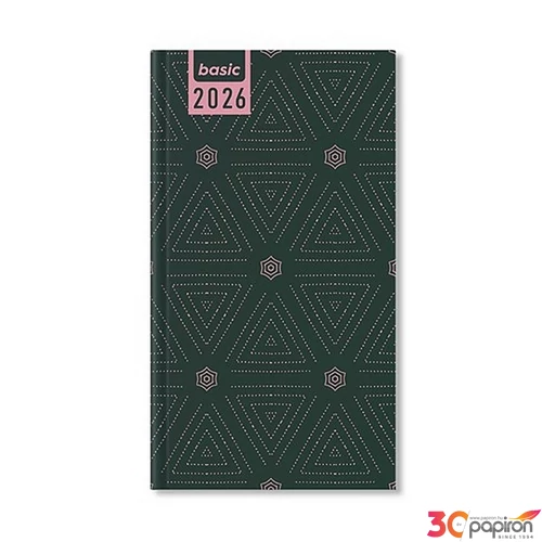 Határidőnapló Period 2026 Basic Zsebnaptár álló Pattern papír P4114-4550