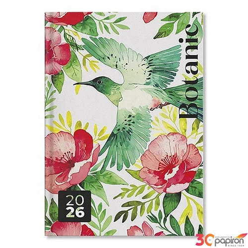 Határidőnapló Period 2026 Botanic B/6 heti White papír P4114-3435