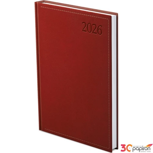 Határidőnapló Traditional 2026 T015 A5 Heti Bordó Toptimer 2026 kollekció!