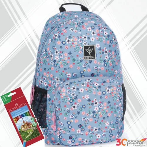 Ars Una hátizsák 24'' AU-14 Pearl Blossom blue (5376) 55843768 Praktikus kamaszoknak zsebbel l